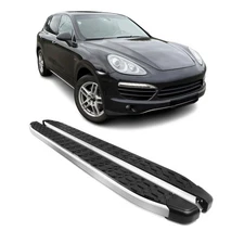 Running Board Side Steps Nerf Bar for Porsche Cayenne 2011-2018 Black Silver 2x