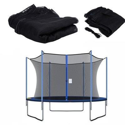Trampoline Safety Net For 14FT 6 Poles Round Trampoline Replacement Net Zipper