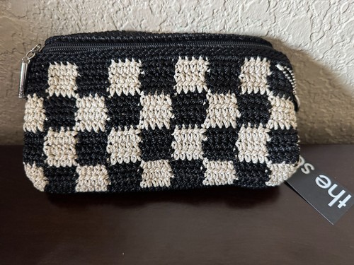 The Sak Caraway Small Belt Bag in Crochet - #109734 Black Checker