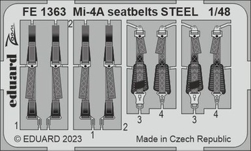 Eduard FE1363 1/48 Mi-4A Seatbelts Steel for Trumpeter