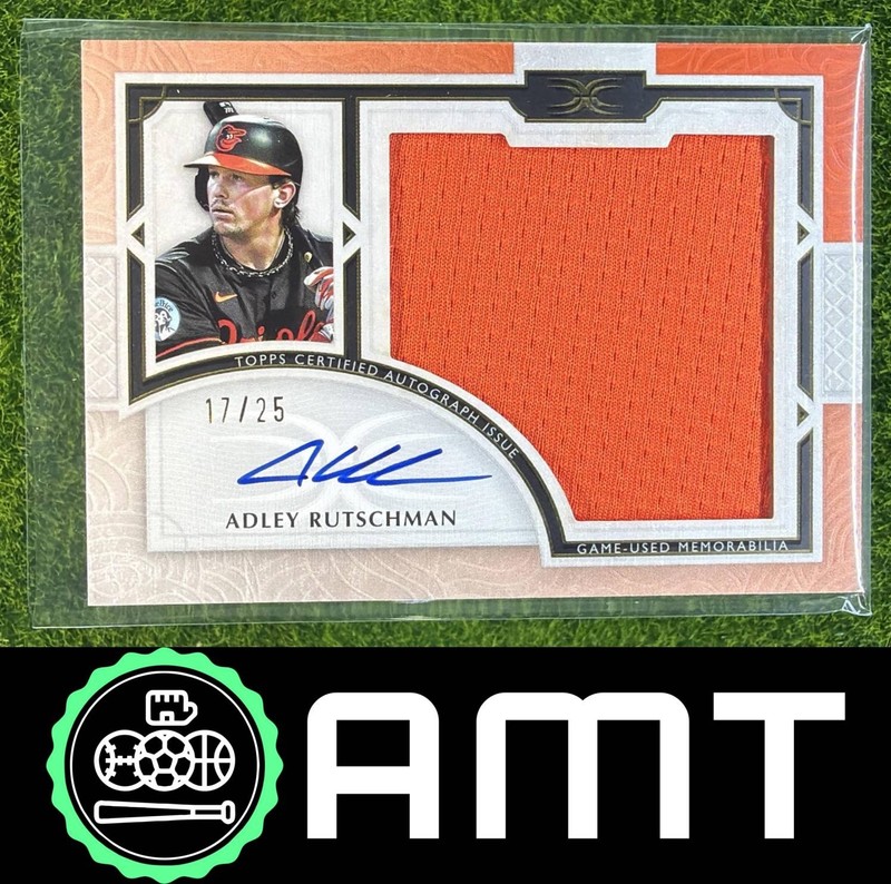Adley Rutschman Jersey Auto 2025 Topps Definitive 17/25 Orange Orioles
