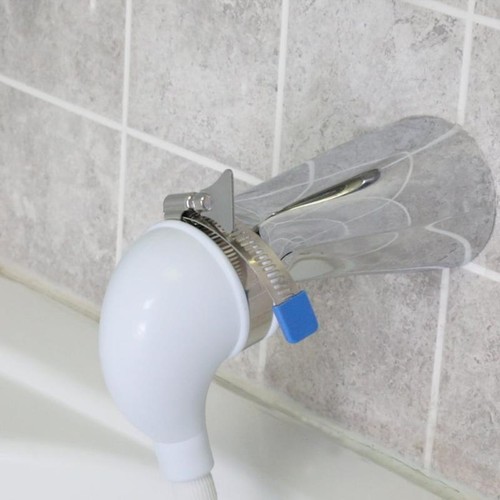 Pulverizador de ducha portátil portátil bañeras sin desviador fácil instalación enjuague - Imagen 6 de 8