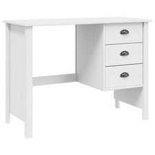 Image of Desk with Drawers with Drawer with Storage Solid Pine Wood Home Office vidaXL