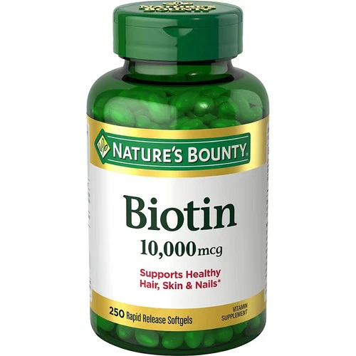 Natures Bounty Biotin 10,000 mcg Rapid Release Softgels 250 Ct EXP: 08/2027