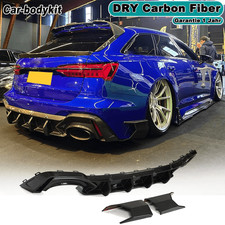 Für Audi RS6 RS7 C8 Avant 19+ DRY Carbon Heckdiffusor Diffuser Stoßstangen Lippe
