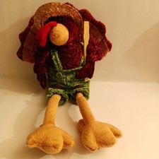 Dan Dee Collector's Thanksgiving Turkey Plush Shelf Sitter Farmhouse Country