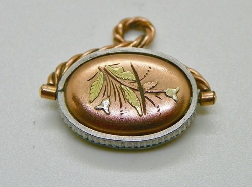 Antique Victorian 14K Tri-Colored Gold Pendant