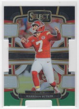 #48 Harrison Butker 2023 Select Black and Green Prizm Die Cut Kansas City Chiefs