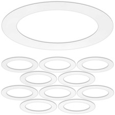 10 Pack Gloss White Goof Trim Ring for Recessed Can Lighting 10 Pack,