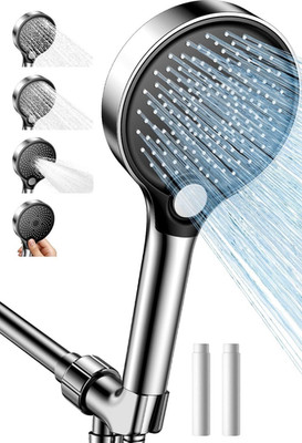 High Pressure Handheld Shower Head 5.1in Chrome, 3 Spray Modes, Filtration