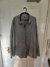 Mens Williams Brown Long Sleeved Grey Checked Shirt Size 3XL
