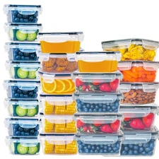 24 PCS Food Storage Containers with Lids Airtight (24 Lids &24 Containers) - Lea