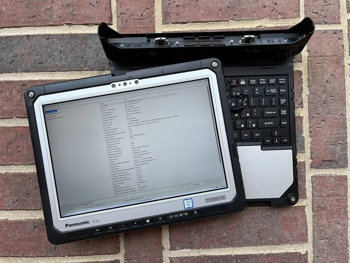 Panasonic Toughbook CF-33 Win 11 Core i7-7600U 16GB RAM