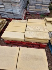 Concrete Coping Stones - 30nr - Buff - 230 x 600mm - Flat