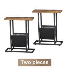 2X Narrow End Table Living Room Bedside Table Nightstand Bedroom Thin Side Table
