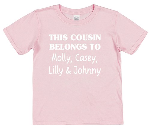 Camiseta personalizada de este primo pertenece a cualquier nombre adultos niños todos los colores - Imagen 12 de 31