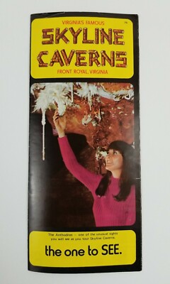 Vintage SKYLINE CAVERNS Virginia Travel Guide Brochure and Map