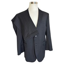 Jos A Bank Signature Men  s 43R Dark Gray Pinstripe Wool 2 Piece Suit 37x31