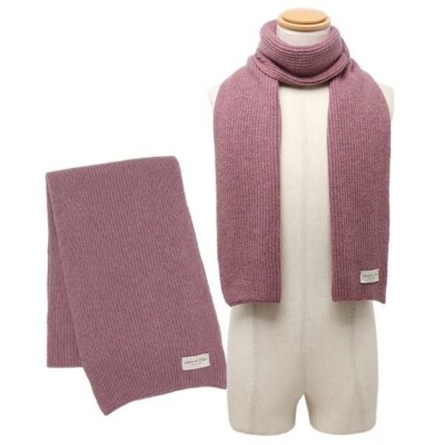 JOHNSTONS OF ELGIN MUFFLER 190×70 BROWN Johnstons of Elgin Cashmere 100% Large Format Muffler Check