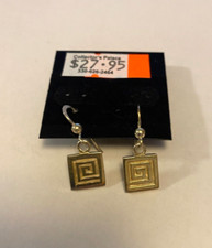 STERLING SILVER SWIRL DANGLE EARRINGS 1".