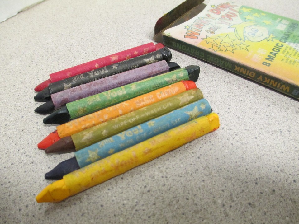 crayon boxed set vintage WINKY DINK 1968 Screen Magic Inc cartoon TV