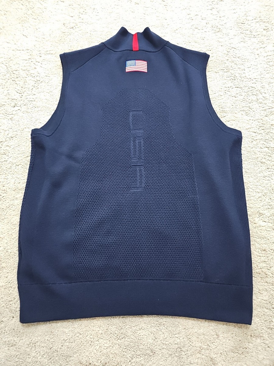 希少モデル RLX × U.S. Ryder Cup 2020 ゴルフウェア Ralph Lauren RLX Ryder Cup 2020 Team USA Golf Full zip Vest