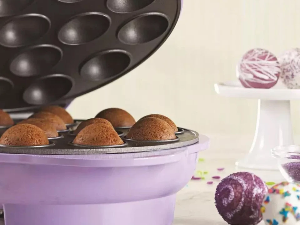 Brentwood Cake Pop Maker Platos Antiadherentes En Luz Indicadora Seguridad Sobrecalentamiento NUEVO Foto 4 de 4