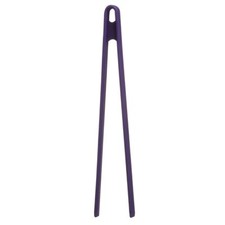 Image of Zing Purple Silicone Tongs Heat-resistant Non-stick Surfaces Added Grip For Home