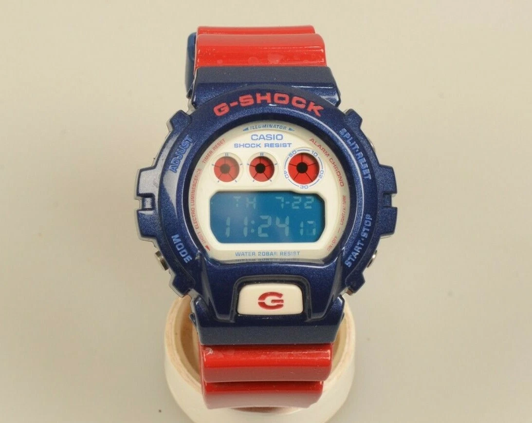 Casio G-SHOCK DW-6900AC (DW-6900) Limited Edition Red Blue White ...