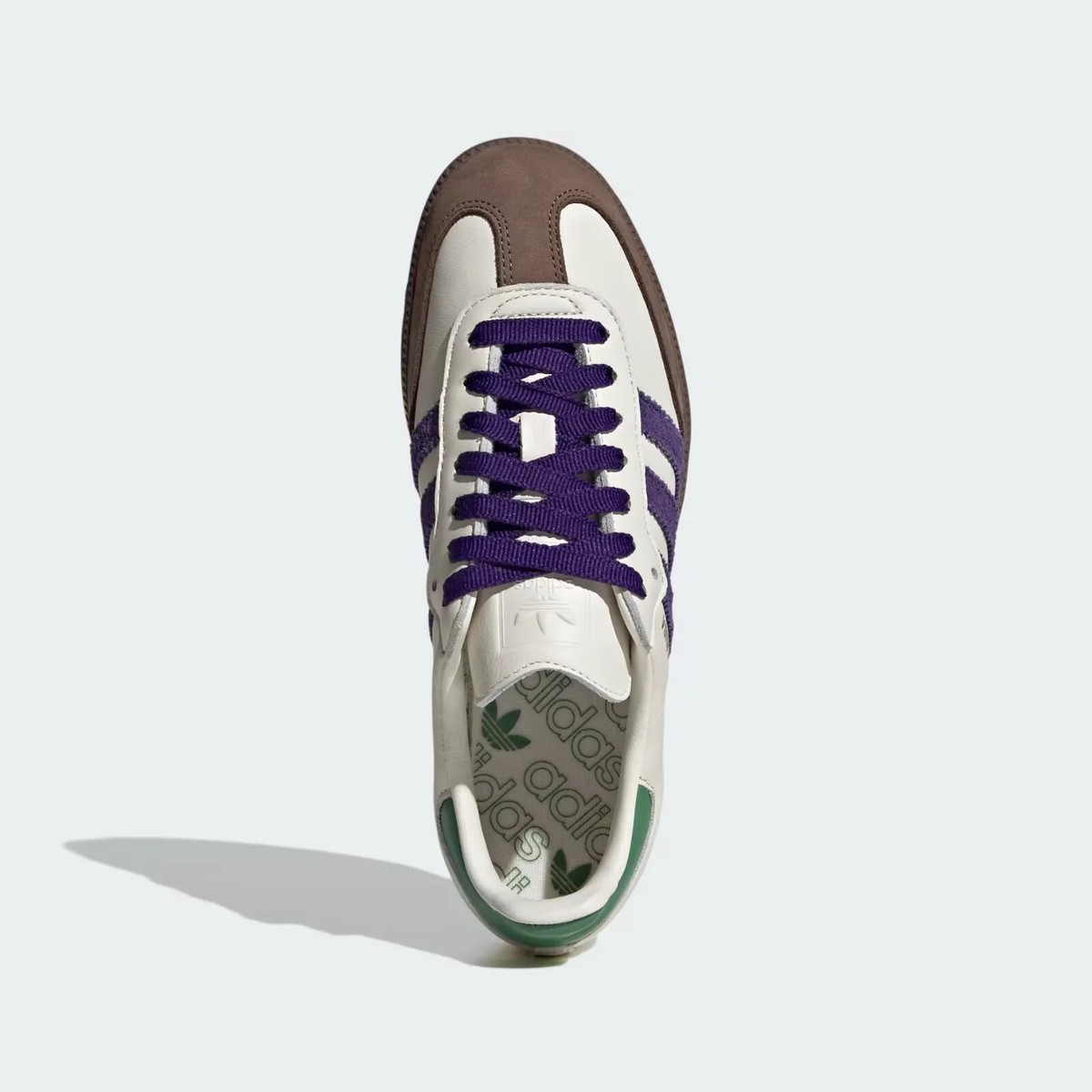 New Adidas Women's Samba OG Shoes - White /Purple /Green New Adidas Women's Samba OG Shoes - White /Purple /Green