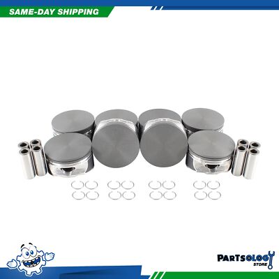 DNJ P3170 Standard size Compl Piston Set For 05-15 Chevrolet Caprice 6.0L OHV