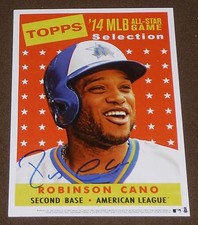 ROBINSON CANO SIGNED 2014 TOPPS HERITAGE ALL-STAR JUMBO 5x7 inch CARD MARINERS