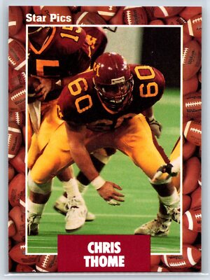 1991 Star Pics Chris Thome Rookie Minnesota Golden Gophers RC #52