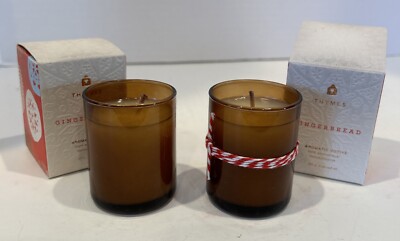 Lot of 2 Thymes Gingerbread Votive Candle 2 oz.