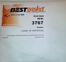 Cadillac 331 365 Rubber Rear Main Seal Set Best 1949 - Early 1958 Made In Usa Cadillac 331 365 Rubber Rear Main Seal Set Best 1949 - Early 1958 Made In Usa