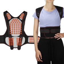 Women Tourmaline Magnetic Self Heating Belts Back Support Waist Brace Therapy US