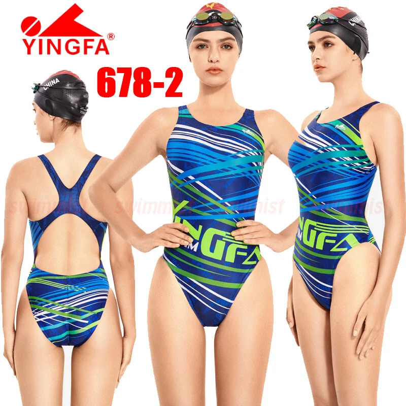 NUEVO CON ETIQUETAS TRAJES DE BAÑO DE ENTRENAMIENTO DE CARRERAS DE COMPETICIÓN PARA MUJER YINGFA 678 TODAS LAS TALLAS Foto 3 de 4