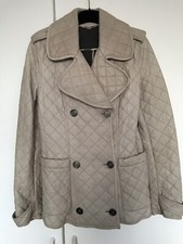 Burberry Stone Coloure Quilted Winter Jacket Size 8