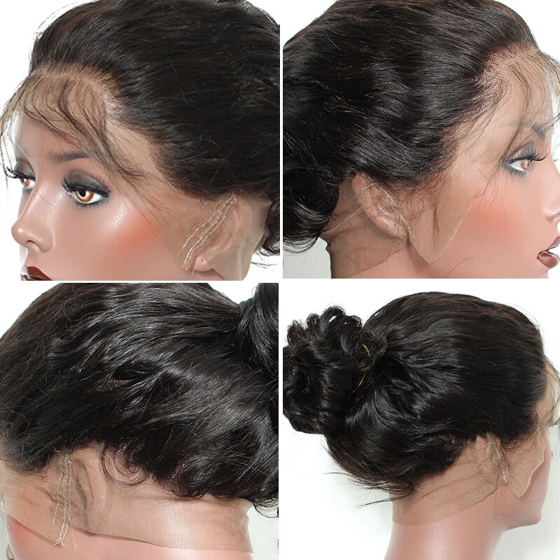 Парик из натурального шелка прямой 100% индийский Remy человеческие волосы полный кружевной парик/передние кружевные парики - Изображение 4 из 4