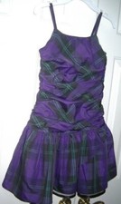 NWT $70 RALPH LAUREN CHAPS PURPLE ADORABLE WEDDING SUMMER GIRLS DRESS 10