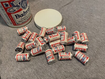 1987 Budweiser Mini Beer Advertising Mint Candy Tin Complete Pack