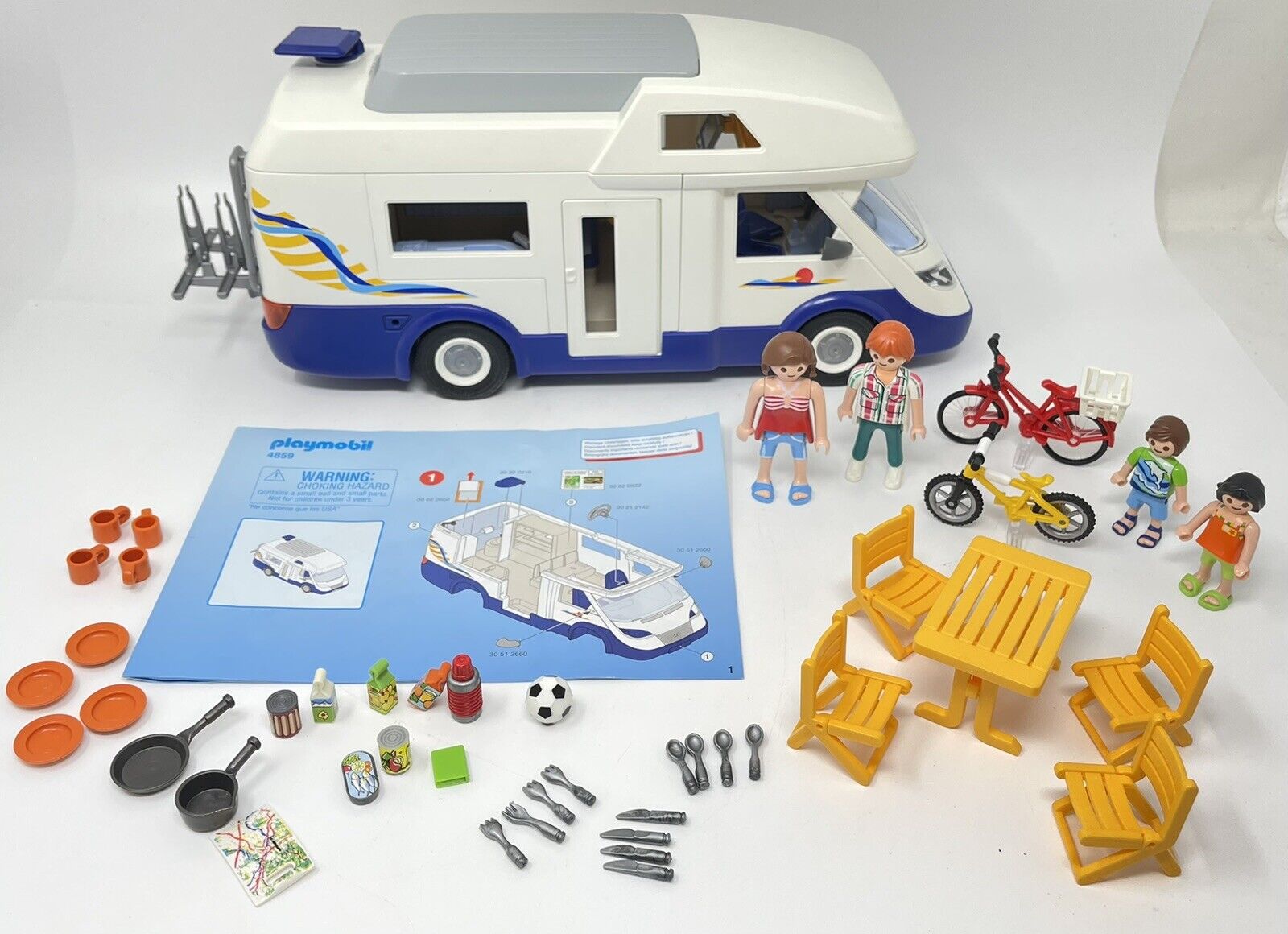 Bestået Ingen måde Biprodukt Playmobil 4859 Family Camper Van Complete with Building Instruction in Box  4008789048592 | eBay