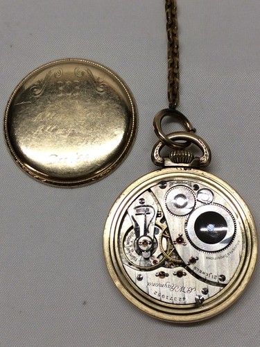 Vintage 1944 Elgin 10K GF Model 15 Grade 478 Railroad Grade Watch W Alvin Chain - Picture 5 of 12