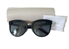 Jimmy Choo CADE/F/S Women's Black Gold Glitter Sunglasses 55/20/140 w/Case