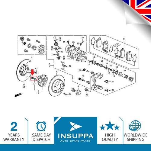 Wheel Bolt Stud Replacement Front Rear R/L For Honda Civic Accord CRV