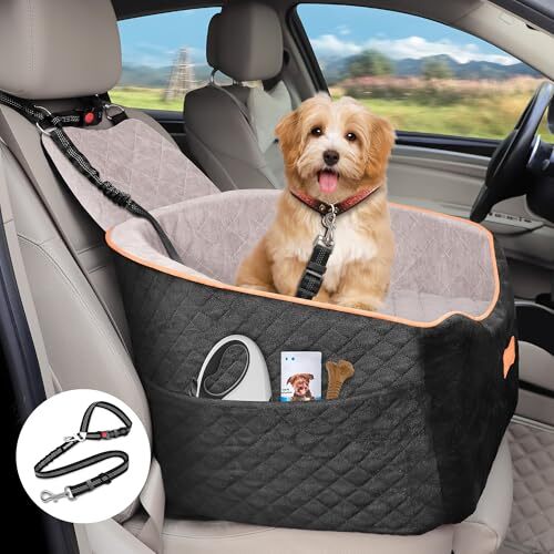 Dog Car Seats for Small Medium Dogs, Height-Adjustable Dog Car Seat,