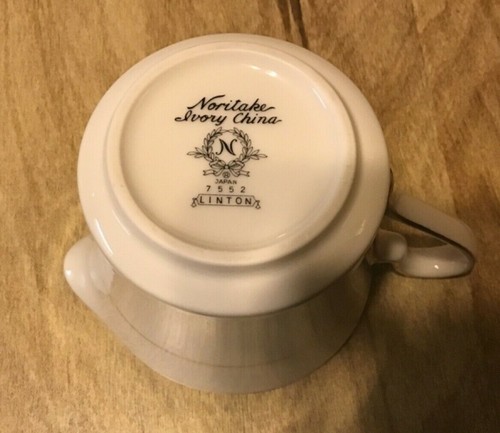 Azúcar y crema cubiertos Noritake Japón Linton 7552 descontinuados - Imagen 4 de 4