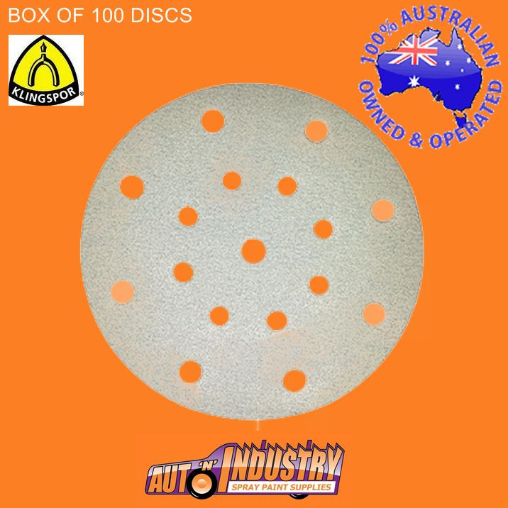 KLINGSPOR SANDING DISCS BOX/100 16+1 HOLE 150mm SUIT NEWER FESTOOL