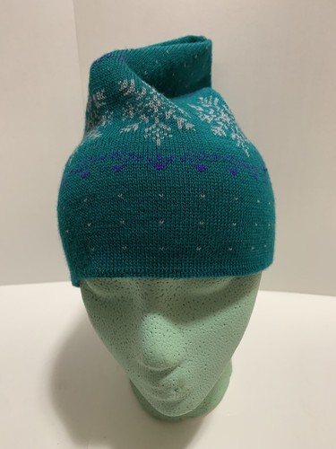 Wigwam Schneeflocke Strickmütze Unisex Vintage Wolle türkis Winter Ski Snowboard - Bild 2 von 10