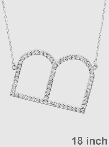 Initial Necklace SILVER Sideways 